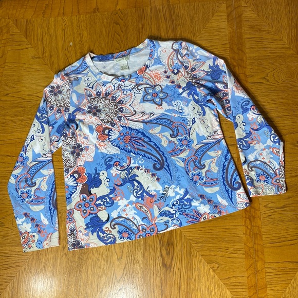 Orvis Tops - ORVIS Womens Paisley Long Sleeve Tee